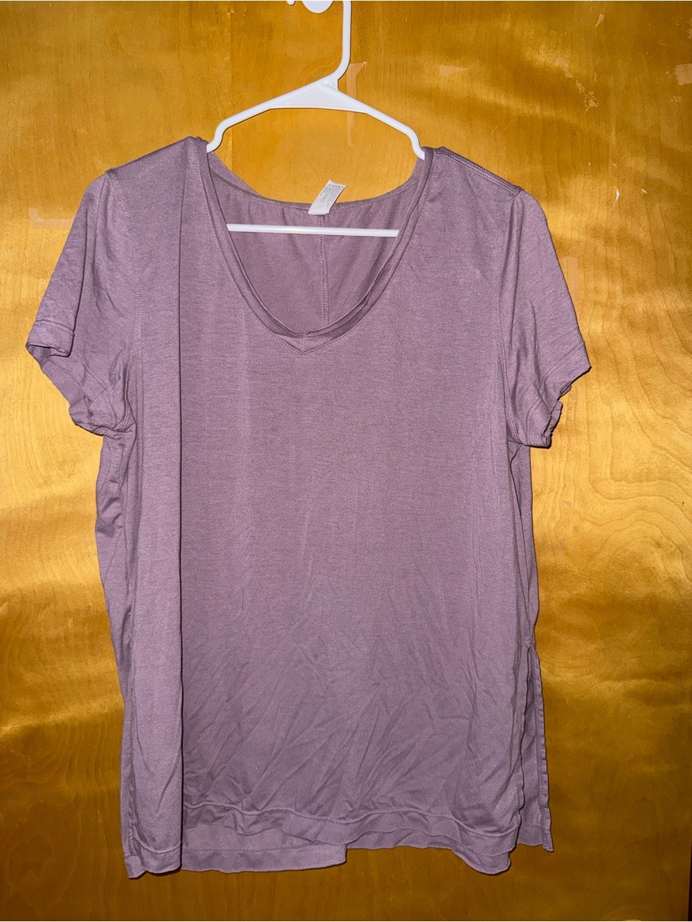 90 Degree By Reflex Scoop Neck Short Sleeve Top - Mauve